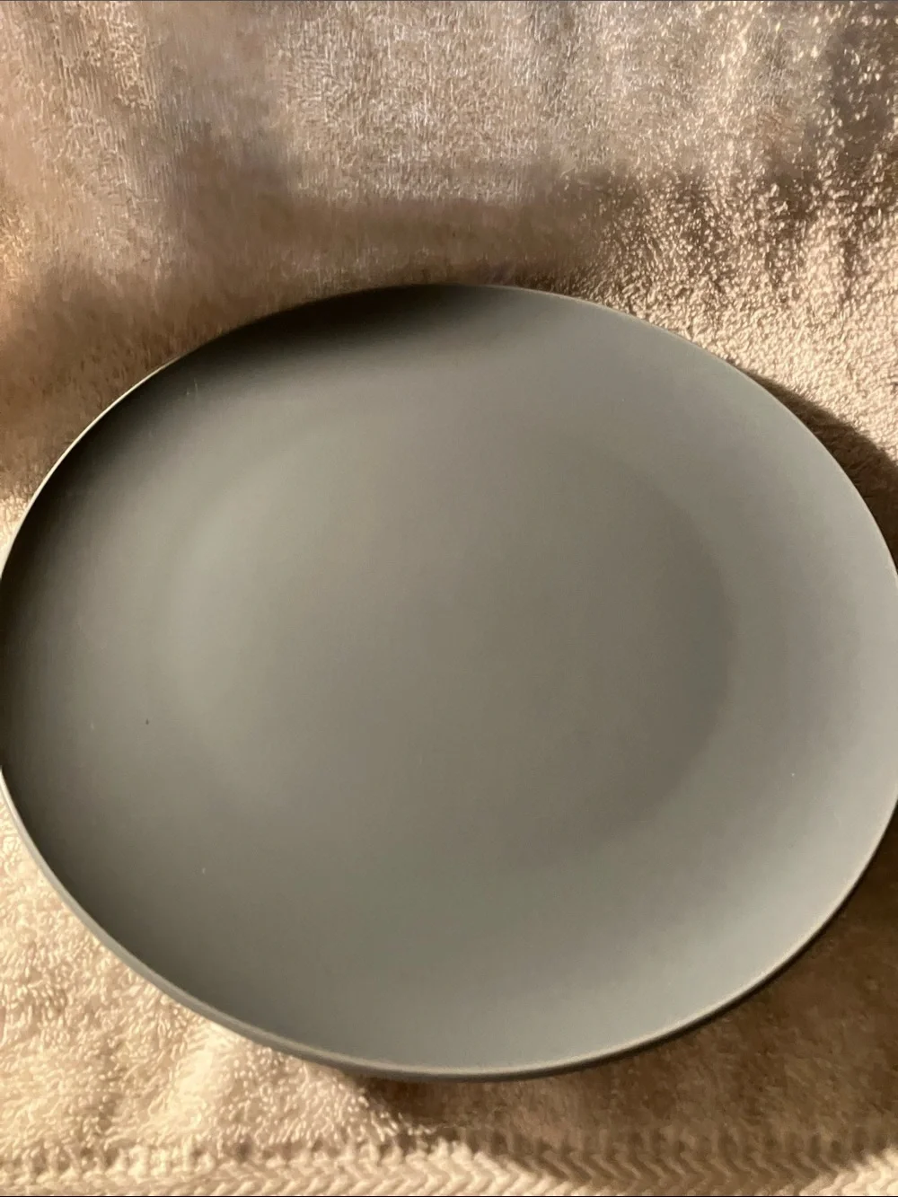 2 Matte Gray Blue IKEA Replacement Dinner Plates 10 1/2” # 12011